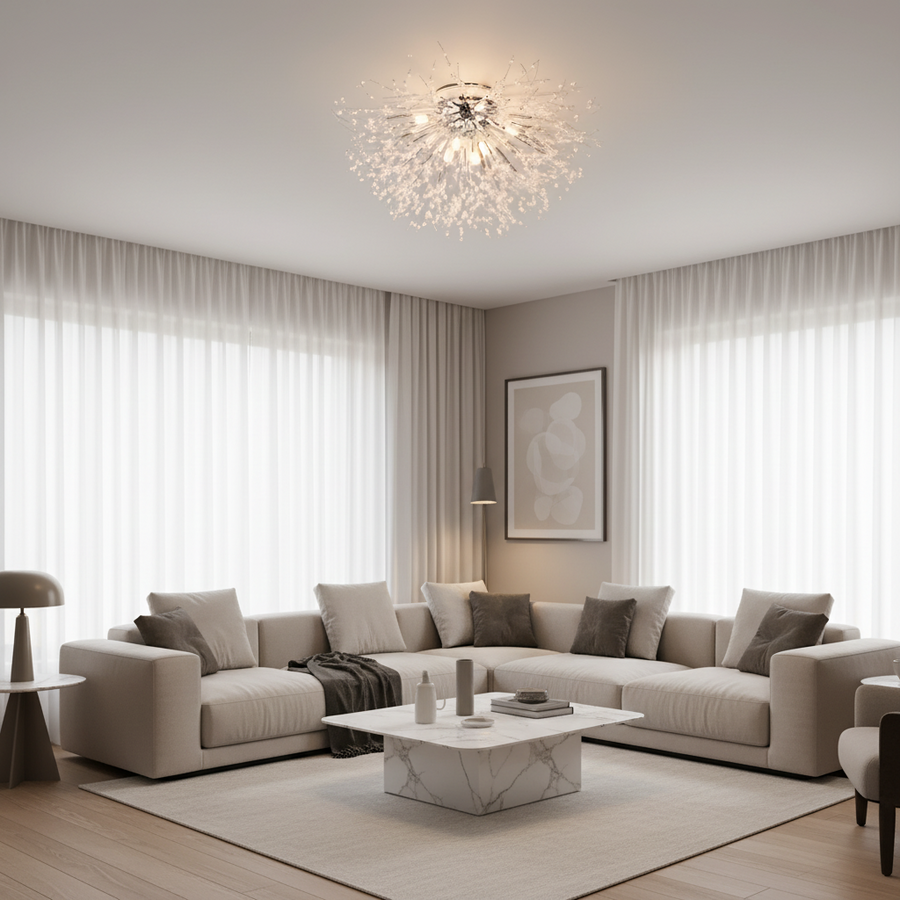 Crystal Chandelier RONDO Vivace, 8x G9, Diameter 60cm, Glossy Chrome Crystal Chandeliers Default Title Alessandro Design