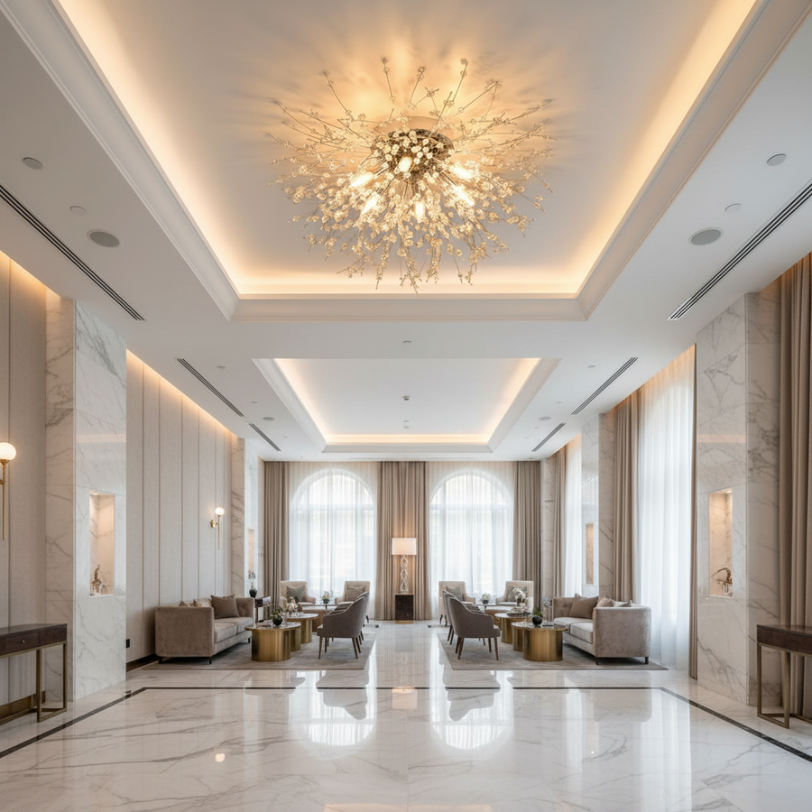 Crystal Chandelier RONDO Vivace, 8x G9, Diameter 60cm, Glossy Chrome Crystal Chandeliers Default Title Alessandro Design