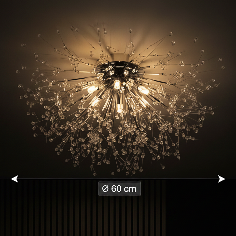 Crystal Chandelier RONDO Vivace, 8x G9, Diameter 60cm, Glossy Chrome Crystal Chandeliers Default Title Alessandro Design