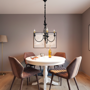 VINTAGE Chandelier, Pendant type, ANJOU, Circular, 3xE14, Metal, Black Vintage Chandeliers Default Title Alessandro Design