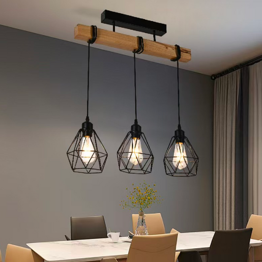 Marcellus Chandelier, 3x E27, Brown Black Industrial Chandeliers Default Title Alessandro Design