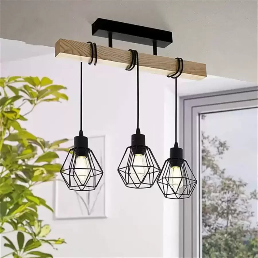 Marcellus Chandelier, 3x E27, Brown Black Industrial Chandeliers Default Title Alessandro Design