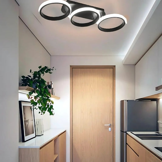 Lustra LED ELIO 24W, 3 Cercuri, Liniara, lumina Rece/Calda/Neutra, Negru Lustre LED Default Title Alessandro Design