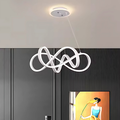 Suspended LED chandelier with remote control INFINITY HALO 69W, Cold/Warm/Neutral light, Dimmable, White, Height Adjustable LED Chandeliers with Remote Control Default Title Alessandro Design