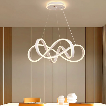 Suspended LED chandelier with remote control INFINITY HALO 69W, Cold/Warm/Neutral light, Dimmable, White, Height Adjustable LED Chandeliers with Remote Control Default Title Alessandro Design