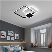 Lustra LED cu telecomanda ANEMONA 71W, 3 Patrate, lumina Rece/Calda/Neutra, Dimabila, Negru Lustre LED cu Telecomanda Default Title Alessandro Design