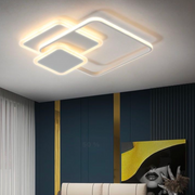 LED chandelier with remote control ANEMONA 75W, 3 Squares, Cold/Warm/Neutral light, Dimmable, White LED chandelier with remote control Default Title Alessandro Design