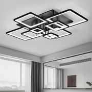 LED Chandelier with remote control ELLA 186W, 8 Squares, Cold/Warm/Neutral light, Dimmable, Black LED Chandeliers with Remote Control Default Title Alessandro Design