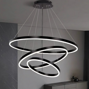 LED hanging chandelier PAGANO 95W, Cold/Warm/Neutral Light, Black, Adjustable Height Modern Chandeliers Default Title Alessandro Design