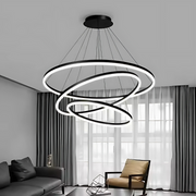 LED hanging chandelier PAGANO 95W, Cold/Warm/Neutral Light, Black, Adjustable Height Modern Chandeliers Default Title Alessandro Design