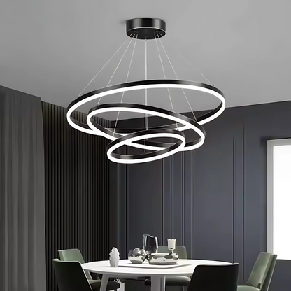 LED hanging chandelier PAGANO 95W, Cold/Warm/Neutral Light, Black, Adjustable Height Modern Chandeliers Default Title Alessandro Design