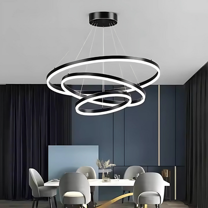 LED hanging chandelier PAGANO 95W, Cold/Warm/Neutral Light, Black, Adjustable Height Modern Chandeliers Default Title Alessandro Design