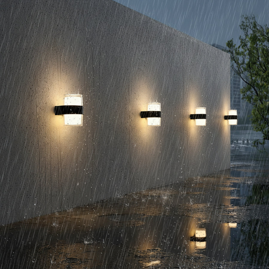 Aplica LED Exterior MIRA, 9W, 2 Surse de lumina, Lumina Calda, Negru Aplice de Exterior Default Title Alessandro Design