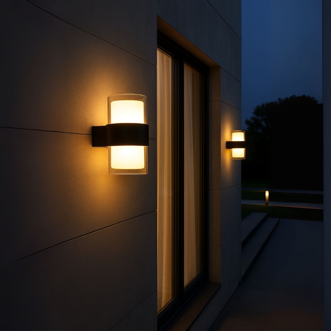 Aplica LED Exterior MIRA, 9W, 2 Surse de lumina, Lumina Calda, Negru Aplice de Exterior Default Title Alessandro Design