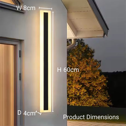 Mack Outdoor LED Wall Light, Length 60cm, 8W, IP65, Metal, Linear, Black Outdoor Wall Lights Default Title Alessandro Design