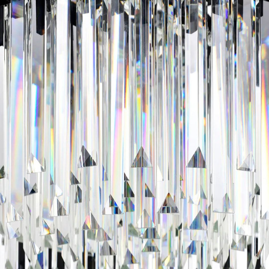 BLOIS Magno Crystal Chandelier 8x E14 D60 cm Black Gold Height Adjustable Crystal Chandeliers Default Title Alessandro Design