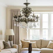 SANSSOUCI Magno Crystal Chandelier, 8xE14, Diameter 65cm, Antique Brass Classic Chandeliers Default Title Alessandro Design