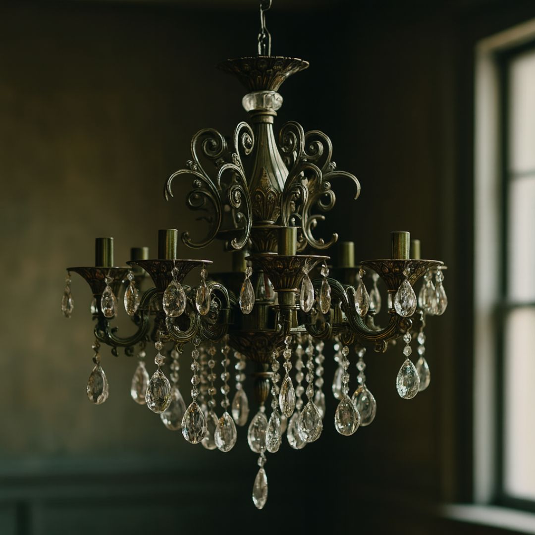 SANSSOUCI Magno Crystal Chandelier, 8xE14, Diameter 65cm, Antique Brass Classic Chandeliers Default Title Alessandro Design