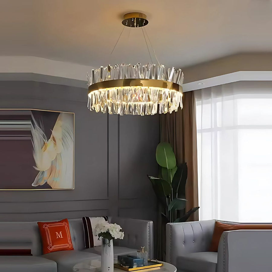 CASERTA Regalis LED Chandelier with Remote Control, 95W, Dimmable, Diameter 80cm, Gold LED Chandeliers with Remote Control Default Title Alessandro Design