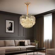 Candelabru Cristal FONTAINEBLEAU Eleganza, 9x E14, Diametru 45cm, Auriu, Inaltime Reglabila Candelabre Cristal Default Title Alessandro Design