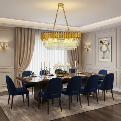 Crystal Chandelier VERSAILLES Regalis 10xE14, Diameter 80cm, Gold, Adjustable Height