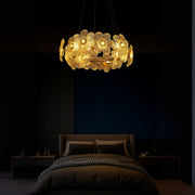 Candelabru Cristal LED, Cadenza Allegro 40W, Diametru 48cm, Inaltime reglabila, Auriu, Lumina Calda/Rece/Neutra 3000K/4000K/6000K, Metal si Cristal Candelabre Cristal Default Title Alessandro Design