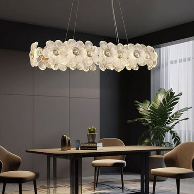 Cadenza Allegro Crystal Chandelier, 80W, 20x E14, 3000K4000K6000K, Adjustable Height, Gold