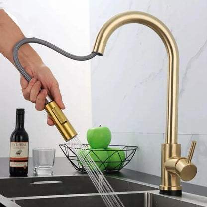 Kitchen Faucet with Extractable Shower, Tap with Touch for On/Off, SUS304 Stainless Steel, CF/TOUCH/3 Kitchen Faucets Default Title Alessandro Design