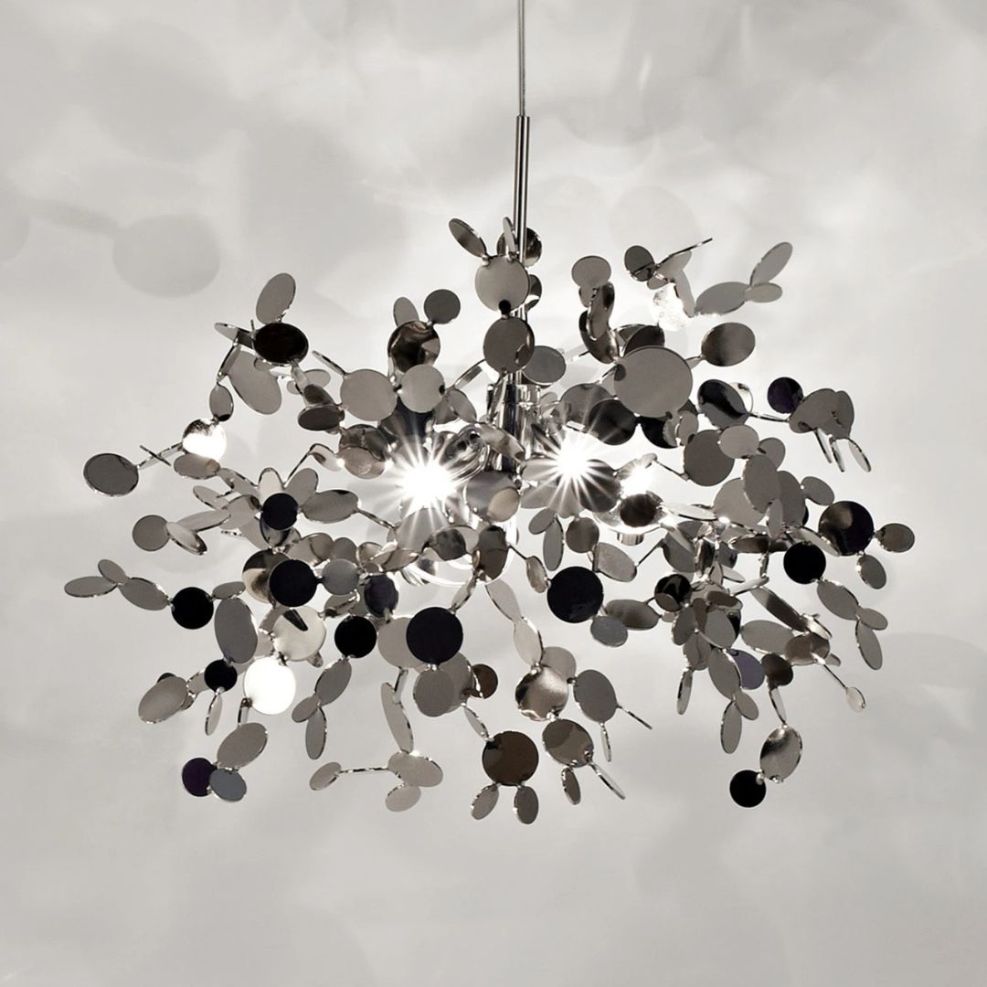 Modern Candelabra, CAPRICIO Allegro, 2xE14, Diameter 40cm, Glossy Chrome, Adjustable Height Modern Candelabra Default Title Alessandro Design