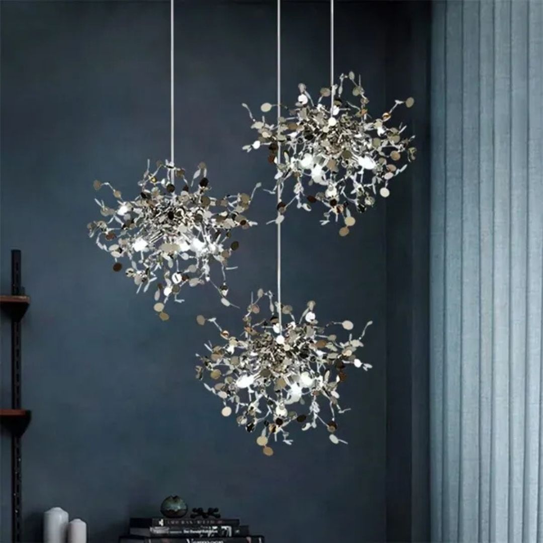 Modern Candelabra, CAPRICIO Allegro, 2xE14, Diameter 40cm, Glossy Chrome, Adjustable Height Modern Candelabra Default Title Alessandro Design