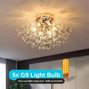 Crystal Chandelier RONDO Vivace, 5x G9, Diameter 40 cm, Shiny Gold Crystal Chandeliers Default Title Alessandro Design