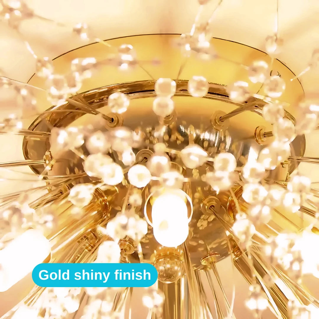 Crystal Chandelier RONDO Vivace, 5x G9, Diameter 40 cm, Shiny Gold Crystal Chandeliers Default Title Alessandro Design