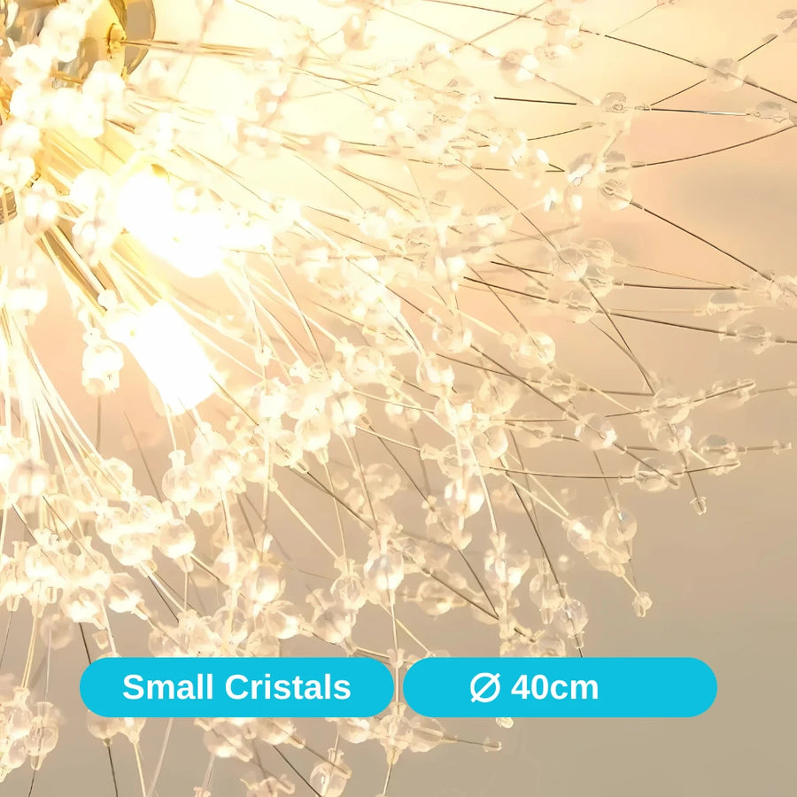 Crystal Chandelier RONDO Vivace, 5x G9, Diameter 40 cm, Shiny Gold Crystal Chandeliers Default Title Alessandro Design