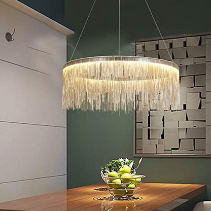 Suspended LED chandelier with remote control ILLUMINA MAGNUS, 20W, Cold/Warm/Neutral light, Dimmable, Silver Modern Candelabra Default Title Alessandro Design