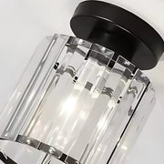 Classic Chandelier, Georgian, 1x E27, Glass Shade, Black, Metal and Glass Classic Chandeliers Default Title Alessandro Design
