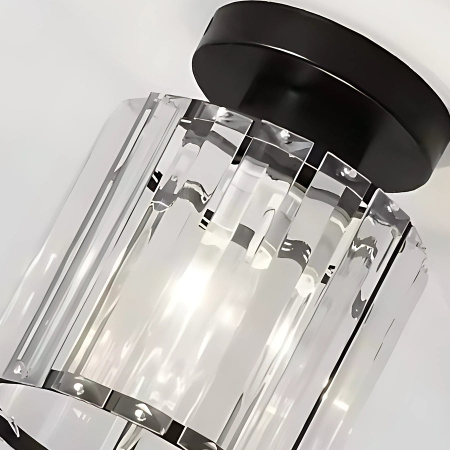 Classic Chandelier, Georgian, 1x E27, Glass Shade, Black, Metal and Glass Classic Chandeliers Default Title Alessandro Design