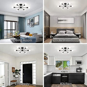 Mikkos 6XE27 chandelier, diameter 49cm, Black Modern Chandeliers Default Title Alessandro Design
