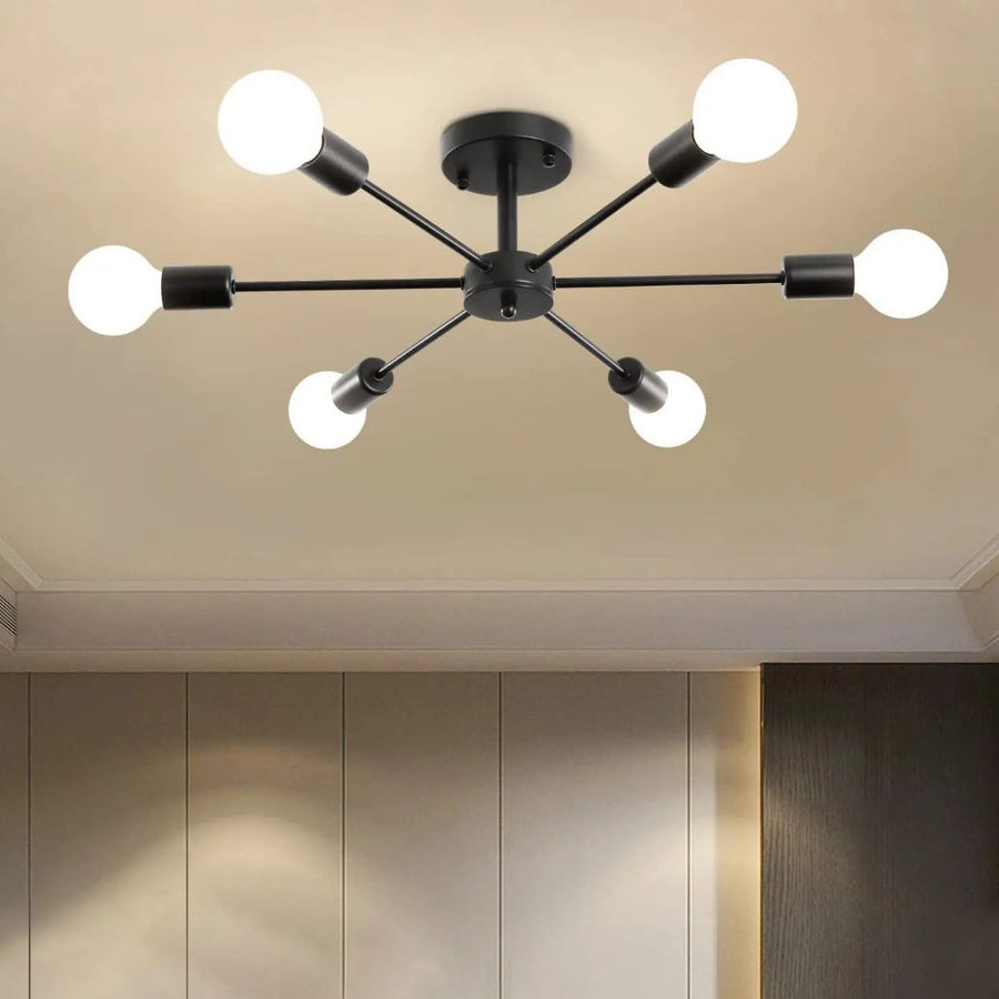 Mikkos 6XE27 chandelier, diameter 49cm, Black Modern Chandeliers Default Title Alessandro Design