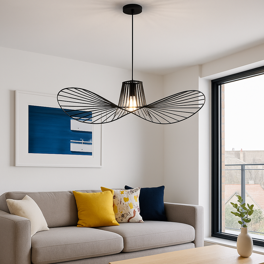 ELIAS Hanging Chandelier 60cm, 1x E27, Metal, Adjustable Height, Black Modern Chandeliers Default Title Alessandro Design