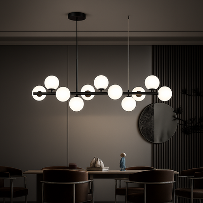 LOFT Pavilion Modern Chandelier, 11x G9, Black, Metal, Height Adjustable Modern Chandeliers Default Title Alessandro Design