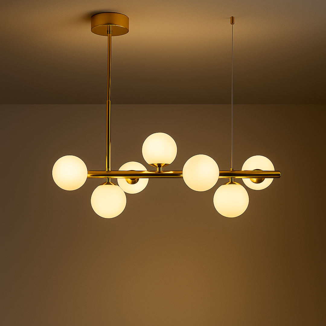 Modern chandelier LOFT Pavilion, 7x G9, Gold, Metal, Height Adjustable Modern Chandeliers Default Title Alessandro Design