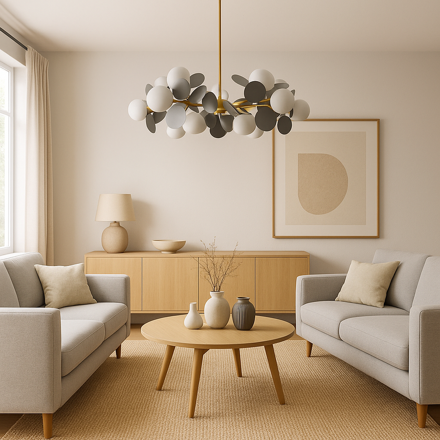 Suspended Chandelier SVEN, 15x G9, Gray LED Chandelier Default Title Alessandro Design