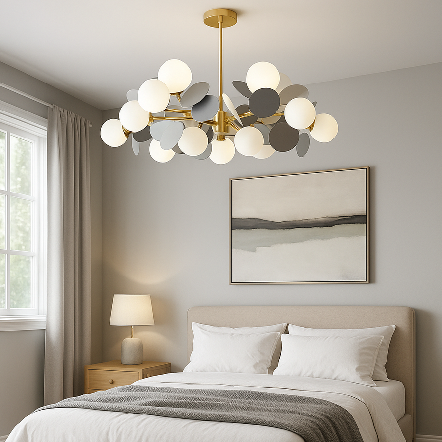 Suspended Chandelier SVEN, 15x G9, Gray LED Chandelier Default Title Alessandro Design