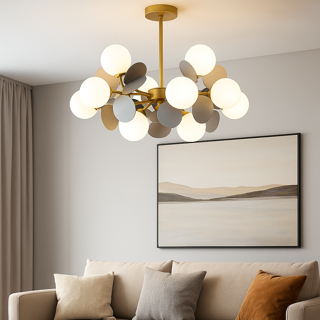 Suspended Chandelier SVEN, 15x G9, Gray LED Chandelier Default Title Alessandro Design