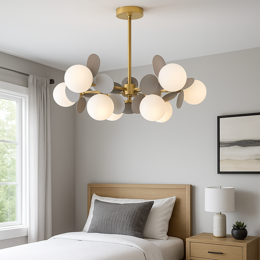 Suspended Chandelier SVEN, 15x G9, Gray LED Chandelier Default Title Alessandro Design