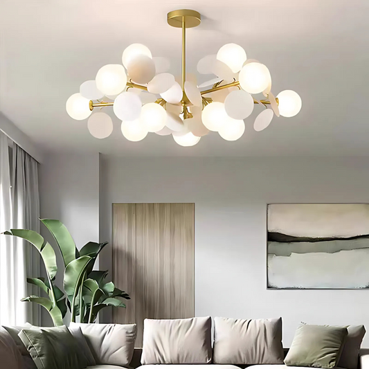 Suspended Chandelier SVEN, 15x G9, White Modern Chandeliers Default Title Alessandro Design