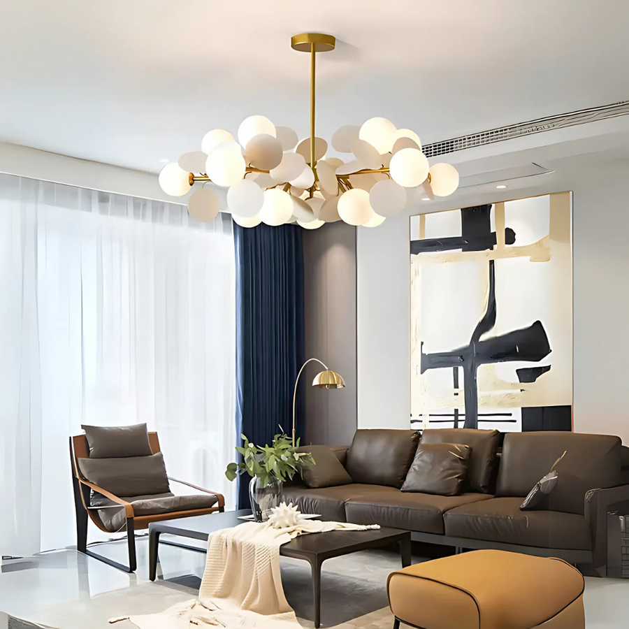 Suspended Chandelier SVEN, 15x G9, White Modern Chandeliers Default Title Alessandro Design