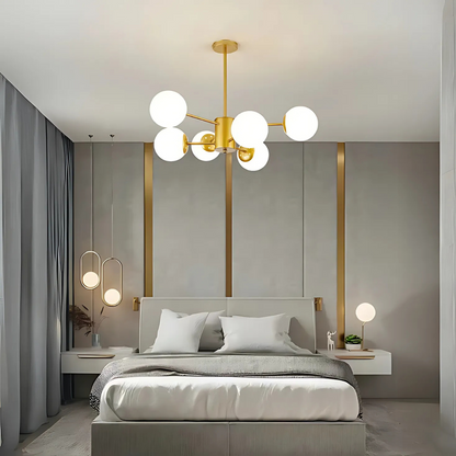 LOFT Hanging Chandelier, 6x E27, Gold Modern Chandeliers Default Title Alessandro Design