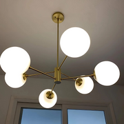 LOFT Hanging Chandelier, 6x E27, Gold Modern Chandeliers Default Title Alessandro Design