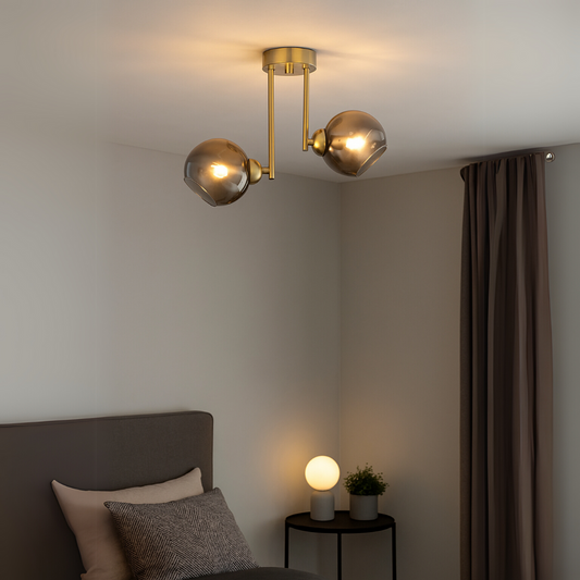 MODUS modern bulb chandelier, 2x E27, Gold, Metal Modern Chandeliers Default Title Alessandro Design